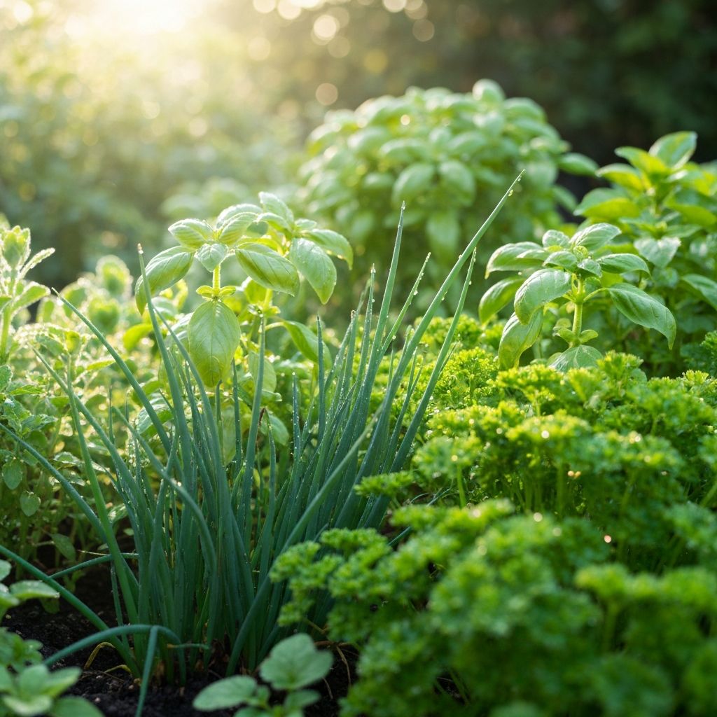 Frühjahrskräuter und Pflanzen